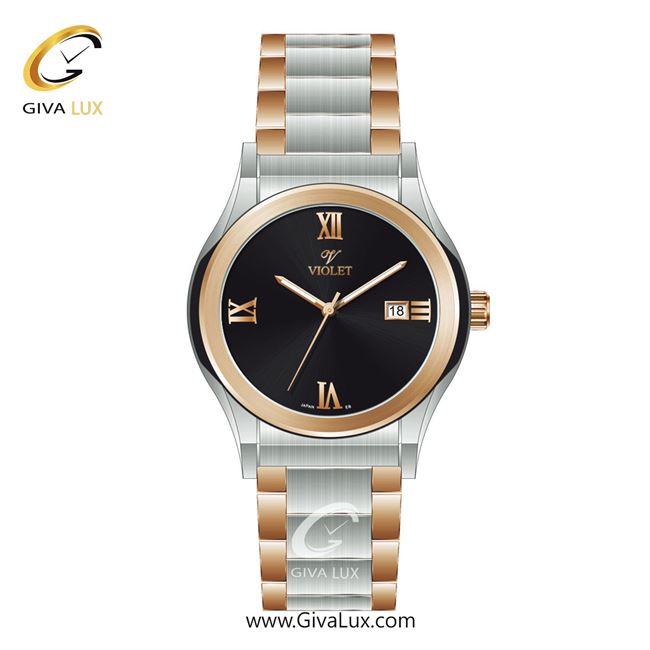 ساعت مچی اورجینال مردانه ویولت VIOLET رزگلد-نقره ای | رزگلد-نقره ای| مشکی| کد رفرنس 0565/2